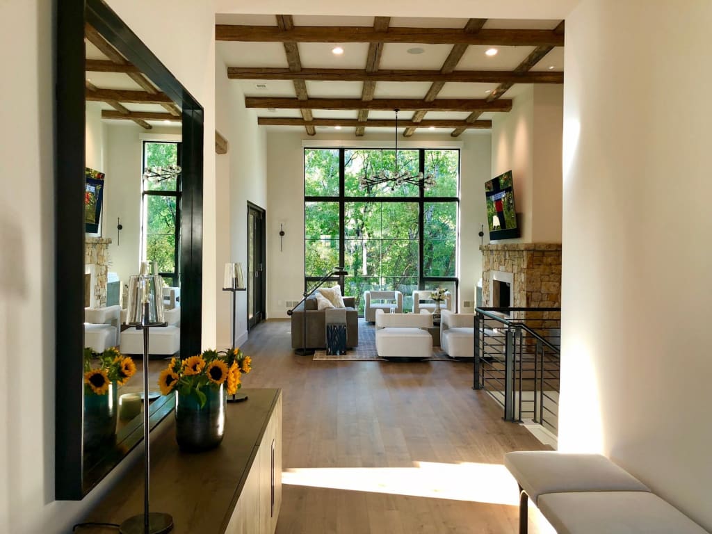 living room beams